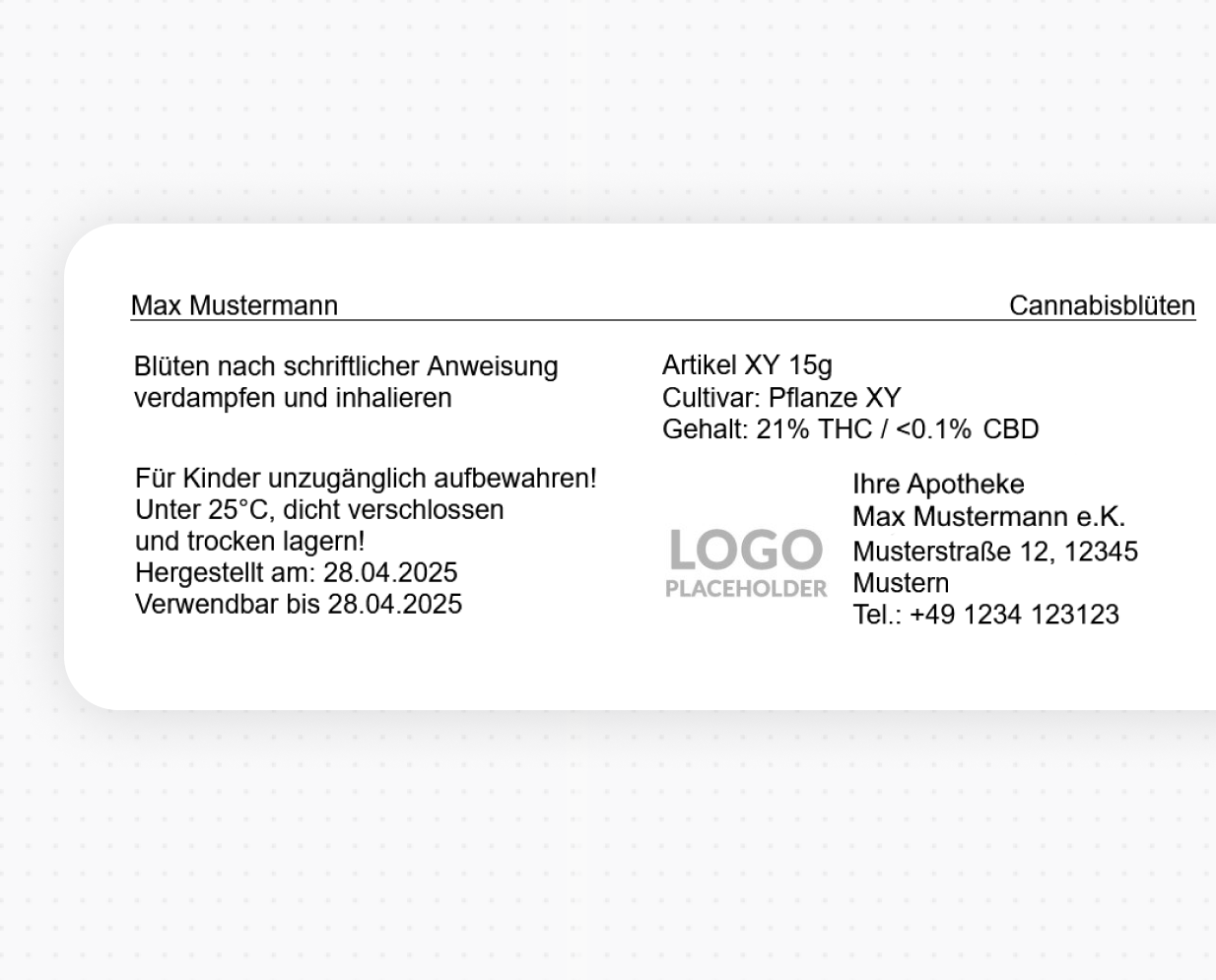 Vorschau einer Musteretikette